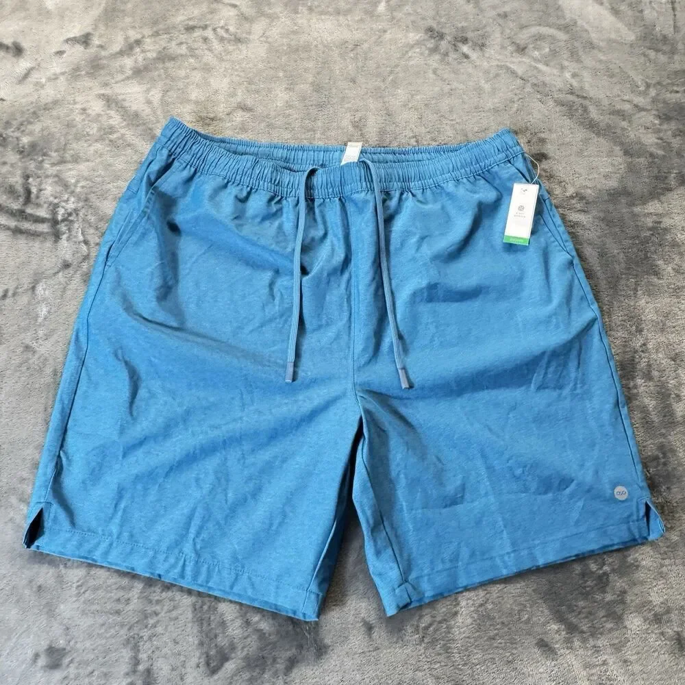 NWT Dip Sz XL 4 Way Stretch Board Shorts Mens XL Teal Blue Swim Trunks
